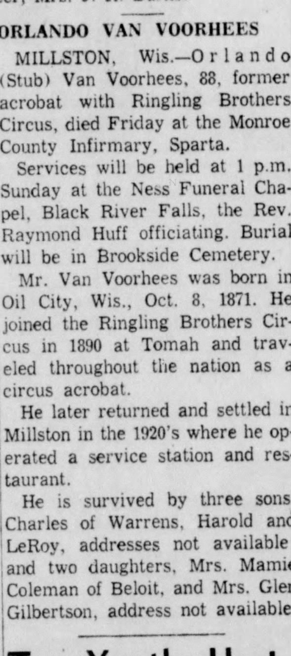 Clipping from The La Crosse Tribune